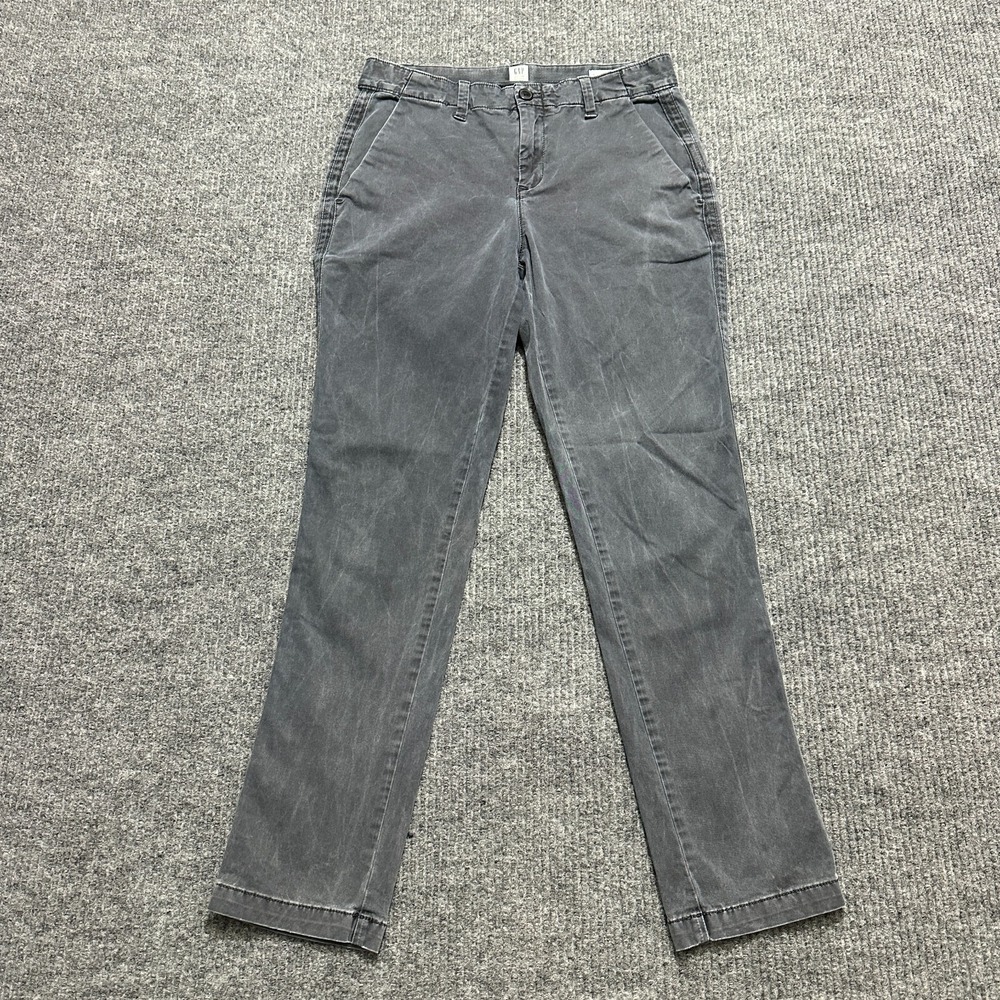 GAP For‎ Good Girlfriend Chinos Pants Womens Size 0 Gray Denim Mid Rise